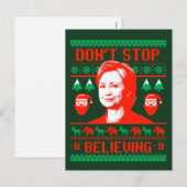 Cartes Pour Fêtes Annuelles Noël Hillary - Ne cessez pas de croire - (Devant / Derrière)
