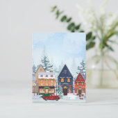 Cartes Pour Fêtes Annuelles Noël hiver maisons de wnow (Debout devant)