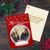 Cartes Pour Fêtes Annuelles Noël hiver neige Globe Photo personnalisée Fête C