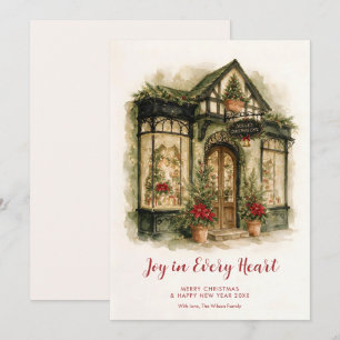Cartes Pour Fêtes Annuelles Noël hivernal nostalgique Café TMF26