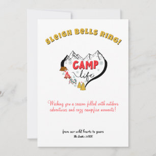 Cartes Pour Fêtes Annuelles Noël Holiday Camp Mountain Adventure Outdoor