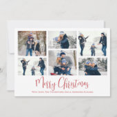 Cartes Pour Fêtes Annuelles Noël Holiday Multi 6 Photo Russe Vert Plaid (Devant)