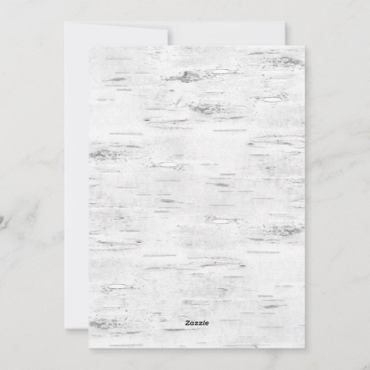 Cartes Pour Fêtes Annuelles Noël Holly Berry Birch Bark 6 PHOTO Salutation (Dos)