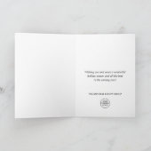 Cartes Pour Fêtes Annuelles Noël Holly Berry Rustic Salutation d'entreprise (Intérieur)