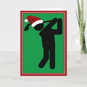 Cartes Pour Fêtes Annuelles Noel Homme Golfer - Symbole de golf