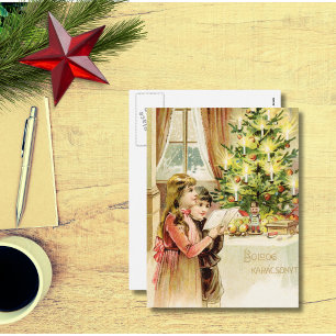 Cartes Pour Fêtes Annuelles Noël hongrois 1902