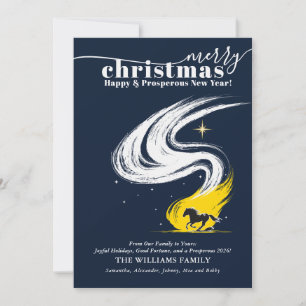 Cartes Pour Fêtes Annuelles Noël Horse Western Prosperous Calendrier 2026