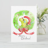 Cartes Pour Fêtes Annuelles Noël Iguana (Debout devant)