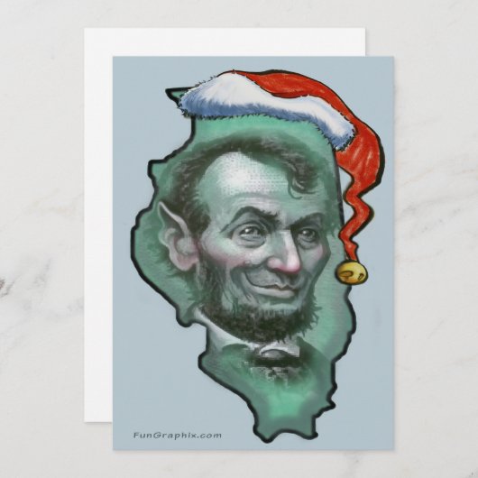 Cartes Pour Fêtes Annuelles Noël Illinois (Devant / Derrière)