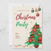 Cartes Pour Fêtes Annuelles Noël Illustratif Mignon Modifiable (Devant)