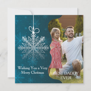 Cartes Pour Fêtes Annuelles Noël Image Bleu Argent Flocon Élégant
