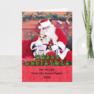 Cartes Pour Fêtes Annuelles Noël - Jack Russell - Trey