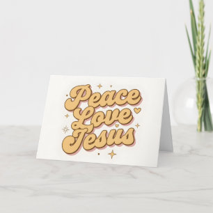 Cartes Pour Fêtes Annuelles Noël Jésus Amour Paix Écriture Rétro