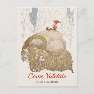 Cartes Pour Fêtes Annuelles Noël John Bauer Julbocken Yule chèvre CC1025