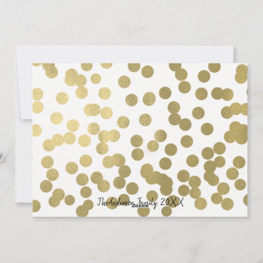 Cartes Pour Fêtes Annuelles NOËL JOIE D'OR & Black Photo Moderne (Dos)