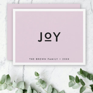 Cartes Pour Fêtes Annuelles Noël Joie   Lilac doux Purple Minimal Simple
