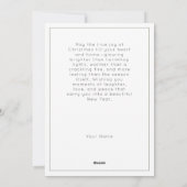 Cartes Pour Fêtes Annuelles Noël Joy Rustic Minimal Végétation Saine (Dos)