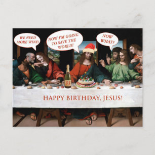 Cartes Pour Fêtes Annuelles Noël Joyeux Anniversaire Jésus Comics Style Drôle