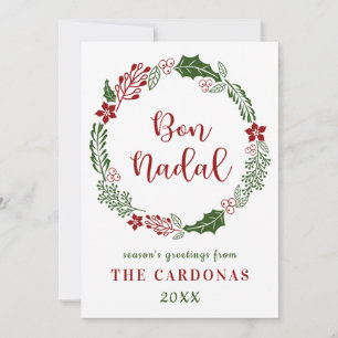 Cartes Pour Fêtes Annuelles Noël Joyeux Catalan, Personnalisé