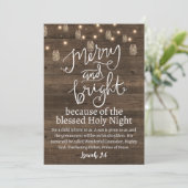 Cartes Pour Fêtes Annuelles Noël Joyeux et brillant Saint Rustique Lumière de  (Debout devant)