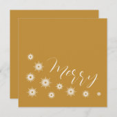 Cartes Pour Fêtes Annuelles Noël joyeux étoile dorée ocre moderne élégant (Devant / Derrière)