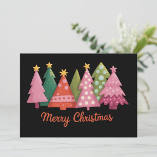 Cartes Pour Fêtes Annuelles Noël Joyeux Noël Arbres Fêtes Prépa