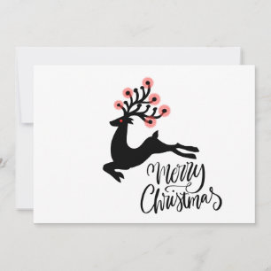 Cartes Pour Fêtes Annuelles Noël joyeux rennes fantaisistes