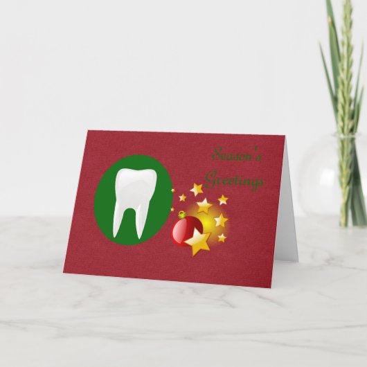 Cartes Pour Fêtes Annuelles Noël Joyeux vacances de dentiste à clients (Devant)
