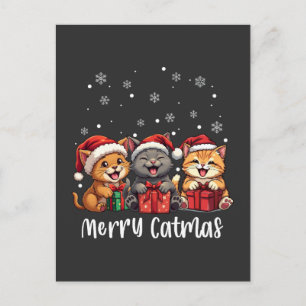 Cartes Pour Fêtes Annuelles Noël Kitty Chats Joyeux Catmas