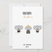 Cartes Pour Fêtes Annuelles Noël Koalas (Devant)