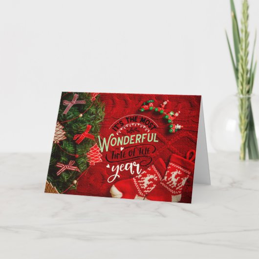 Cartes Pour Fêtes Annuelles Noël La période la plus merveilleuse de l'année (Devant)