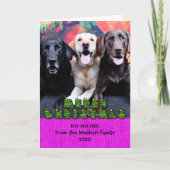 Cartes Pour Fêtes Annuelles Noël - Labrador - Dude Jag et Mocha (Devant)