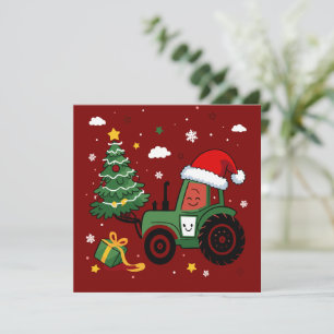 Cartes Pour Fêtes Annuelles Noël laid Noël drôle de Père Noël Renne Camion 