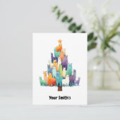 Cartes Pour Fêtes Annuelles Noël lama (Debout devant)