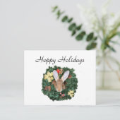 Cartes Pour Fêtes Annuelles Noël lapin (Debout devant)