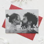 Cartes Pour Fêtes Annuelles Noël le plus joli Calligraphie moderne Vacances II<br><div class="desc">Envoyez des voeux chaleureux à votre famille et à vos amis ce Noël avec cette carte de vacances en lettres. Ce design est disponible en d'autres couleurs et produits.</div>