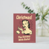 Cartes Pour Fêtes Annuelles Noël : Les vacances avec des boules (Debout devant)