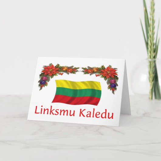 Cartes Pour Fêtes Annuelles Noël Lituanie (Devant)