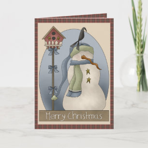 Cartes Pour Fêtes Annuelles Noël Lonely Snowman