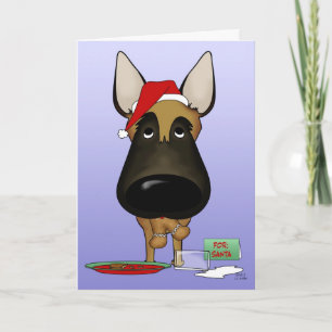 Cartes Pour Fêtes Annuelles Noël Malinois - Ho Ho Ho ? ? ?