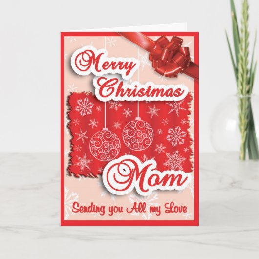 Cartes Pour Fêtes Annuelles Noël - MAMAN (Devant)