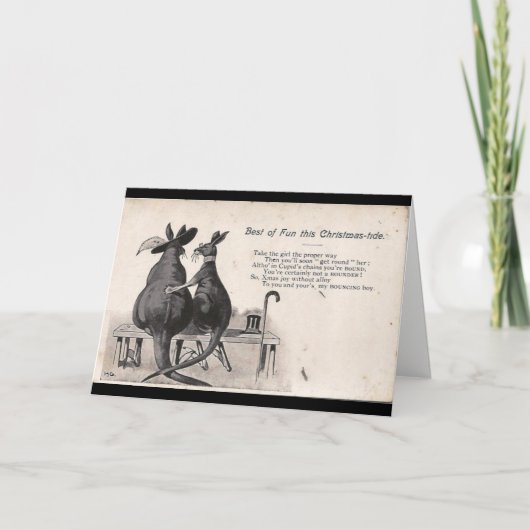 Cartes Pour Fêtes Annuelles Noël-marée, kangourous (Devant)