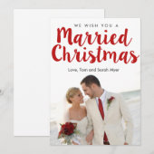 Cartes Pour Fêtes Annuelles Noël marié | Noël (Devant / Derrière)