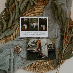 Cartes Pour Fêtes Annuelles Noël marié   Première photo de vacances