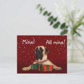 Cartes Pour Fêtes Annuelles Noël Mastiff (Debout devant)