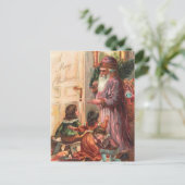 Cartes Pour Fêtes Annuelles Noël Matin Père Noël (Debout devant)