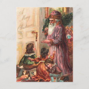 Cartes Pour Fêtes Annuelles Noël Matin Père Noël