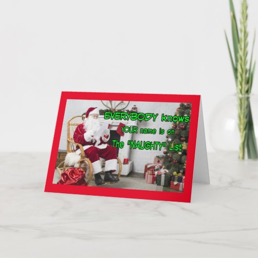 Cartes Pour Fêtes Annuelles Noël méchant (Devant)