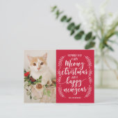 Cartes Pour Fêtes Annuelles Noël Meowy (Debout devant)