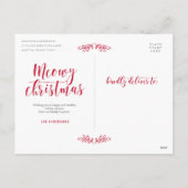 Cartes Pour Fêtes Annuelles Noël Meowy (Dos)